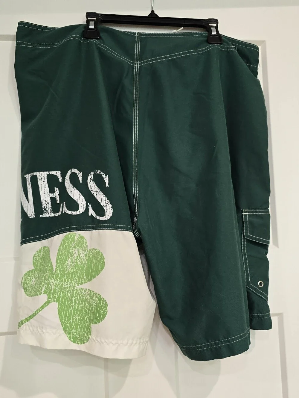 GUINNESS Board Shorts Green Shamrock Boardshorts Swim Trunks Swimming Surfing